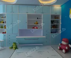 تخت خواب تاشو نوزاد افقی BW-10117baby wall bed BW-10117