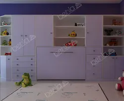 تخت خواب تاشو نوزاد افقی کد BW-10111baby wall bed BW-10111