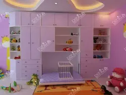 تخت خواب تاشو نوزاد افقی کد BW-10118baby wall bed BW-10118