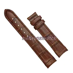 بند ساعت مچی فیکس زنانه چرم طبیعی G.G.K طرح دار قهوه ای سیر سایز 18