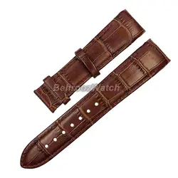 بند ساعت مچی فیکس مردانه چرم طبیعی G.G.K طرح دار قهوه ای سیر سایز 21