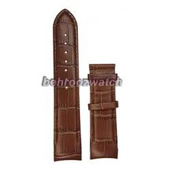 بند ساعت مچی فیکس مردانه چرم طبیعی G.G.K طرح دار قهوه ای سیر سایز 22