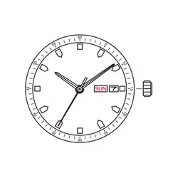 موتور ساعت مچی مردانه دو تقویم میوتا MIYOTA 2305