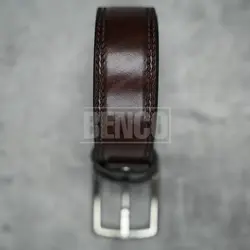 کمربند چرمی مردانه مدل دو دوخت