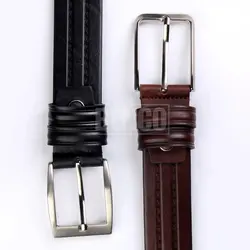 کمربند چرمی مردانه مدل دو دوخت وسط