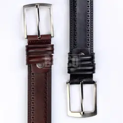 کمربند چرمی مردانه مدل دور طرح