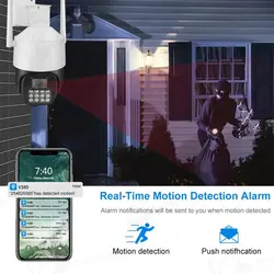 دوربین مینی اسپید دام وای فای پرژکتوردار پنج مگاپیکسل V3805mp wifi ptz mini speed dome v380pro