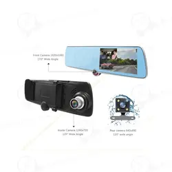 دوربین ثبت وقایع خودرو سه لنز صفحه لمسیvehicle blackbox DVR