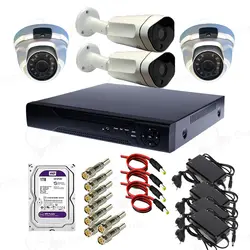 پکیج دوربین مداربسته چهار دوربین ویژه اماکن مسکونی و مغازهCCTV AHD DIOMOND Package MODE3CCTV AHD diomond Package mode3