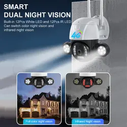 دوربین مداربسته تحت شبکه مدل مینی اسپید دام مدل v380 5mp 4Gwifi speed dome 4g camera s2