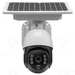 دوربین مینی اسپید سیم کارتی خورشیدی V380 PRO Solar 4G PTZ CameraOutdoor CCTV Camera، P2P ،WiFi 3G 4G LTE with Solar Panel