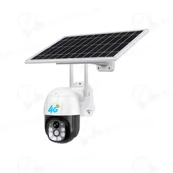 دوربین مینی اسپید سیم کارتی خورشیدی V380 PRO Solar 4G PTZ CameraOutdoor CCTV Camera، P2P ،WiFi 3G 4G LTE with Solar Panel
