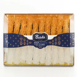 نبات کریستال چوبی سفید و زعفرانی برآلین بسته 20 عددی