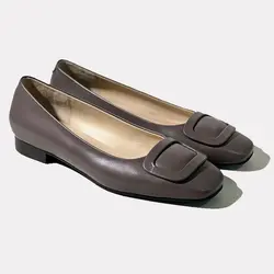 کفش زنانه تخت قالب چموش یراق چرم - بریامو