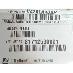 وریستور V420LA40BP 420VAC 560VDC 20MM LITTELFUSE