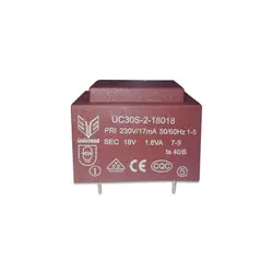 ترانس  TRANS UC30S-2-18018 230VAC-18V 1.8VA 100MA