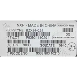 دیود زنر BZX84-C24 24V-250mW SOT-23 NXP