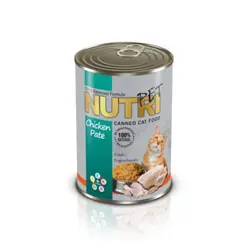کنسرو مخصوص گربه، حاوی مرغ، پاته، ۴۲۵ گرمی، برند NutriPet نوتری پت