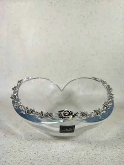 کاسه قلب نقره کریستال روگاشکا 52.5 گرم کد 70180