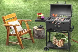 باربیکیو 9 شعله 60 سانتی متری گازی ذغالی نالینو