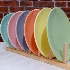 بشقاب پیش دستی سرامیک رنگی درجه 1(6 عددی)