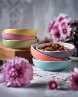 بشقاب خورشت خوری سرامیک رنگی درجه 1(6 عددی)