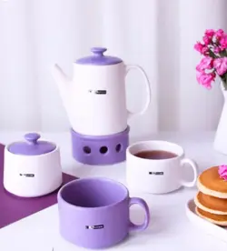 ست قوری و قندان و فنجان طرح برج