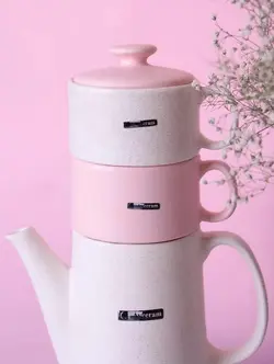 ست قوری و قندان و فنجان طرح برج