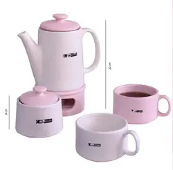 ست قوری و قندان و فنجان طرح برج