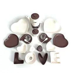 سرویس صبحانه خوری آی سرام مدل پیزا رنگ قهوه ای