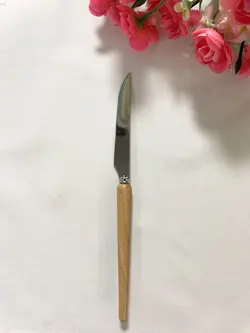 سرویس کارد و چنگال میوه خوری دسته چوبی 6 نفره