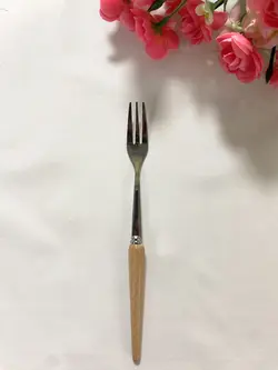 سرویس کامل قاشق و چنگال دسته چوبی 6 نفره