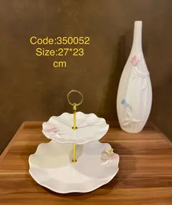 شیرینی خوری دو طبقه چینی پارادایس طرح پروانه-paradise