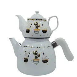 کتری و قوری دسته بغل لایت ترکیه light مدل کاکتوس