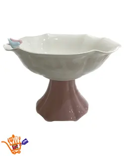 میوه خوری چینی پایه دار پارادایس طرح پرنده-paradise