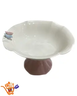 میوه خوری چینی پایه دار پارادایس طرح پرنده-paradise