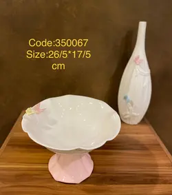 میوه خوری چینی پایه دار پارادایس طرح پروانه- paradise