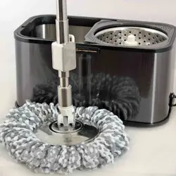 سطل و تی زمین شوی چرخدار WS در 3 رنگ استیل،طلایی،مشکی