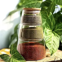 اردو خوری و شکلات خوری سه طبقه شیشه ای درب بامبو کلاسیک