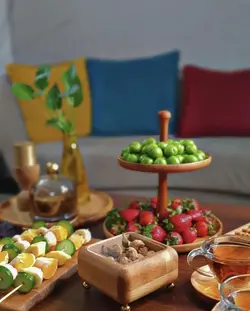 شیرینی خوری دو طبقه چوب راش 11062