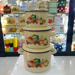 سرویس قابلمه لعابی ۶پارچه روسی با کیفیت عالی و تخفیف ویژه