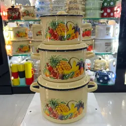 سرویس قابلمه لعابی ۶پارچه روسی با کیفیت عالی و تخفیف ویژه