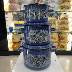 سرویس قابلمه لعابی ۶پارچه روسی با کیفیت عالی و تخفیف ویژه