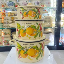 سرویس قابلمه لعابی ۶پارچه روسی با کیفیت عالی و تخفیف ویژه