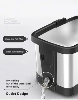 سطل و تی چرخشی استیل 512ss Green