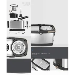 سطل و تی چرخشی استیل 512ss Green