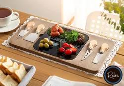 تخته سرو صبحانه خوری رایکا به همراه کارد صبحانه خوری