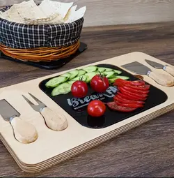تخته سرو صبحانه خوری رایکا به همراه کارد صبحانه خوری