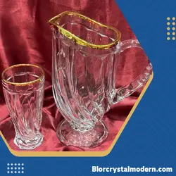 پارچ ولیوان تولیپ _ لبه طلایی