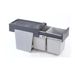 سطل زباله دومخزنه ریلی (24 لیتری) – هایلو/Hihlo